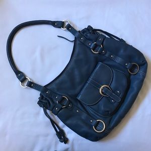 Michael Rome Designs Italian leather Teal Satchel